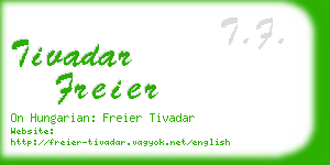 tivadar freier business card